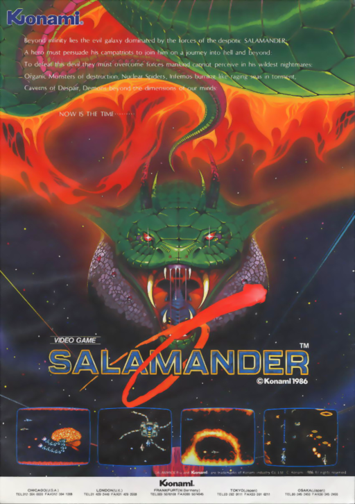 Salamander (version D) Arcade Game Cover
